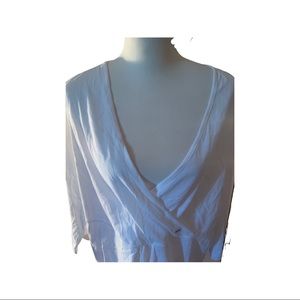 NWT AVENUE WHITE OVERLAP TSHIRT TOP (MINOR FLAW)